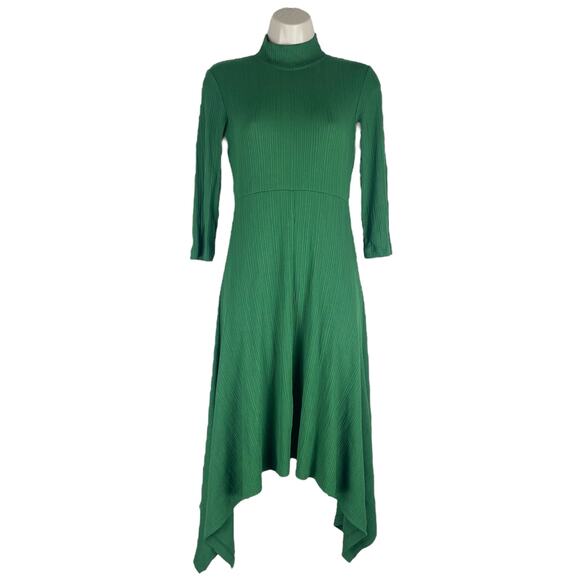 Anthropologoie Building 18 Turtleneck Ribbed Dress Green Size XS - Picture 3 of 10
